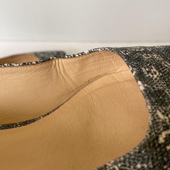 Cole Haan Embossed Leather Magnolia Skimmer Pointed Toe Ballet Flats Sz 5.5 - Picture 10 of 11